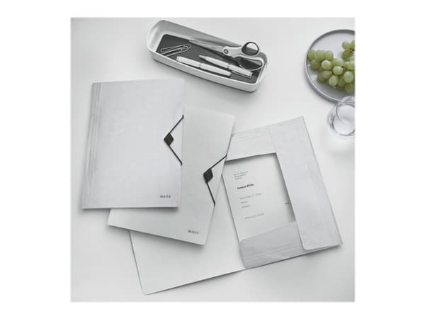 Leitz WOW - 3-fliksmappe - for A4 - kapasitet: 150 ark - hvit
