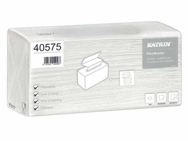 Aftørringsklud Katrin® FlexMaster, hvid, pakke a 5 stk.