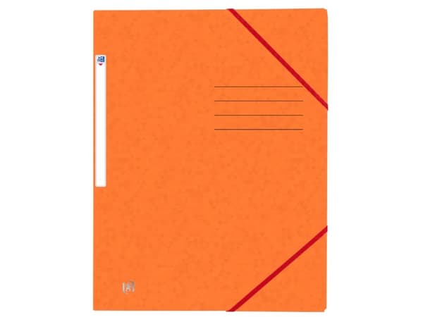 Elastikmappe Oxford Top File+, 3-klap, A4, orange