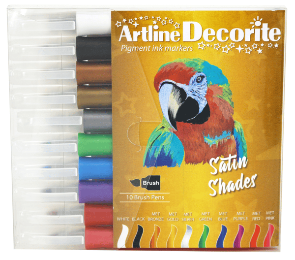 Artline Decorite brush metallic ass. farver 10-pack
