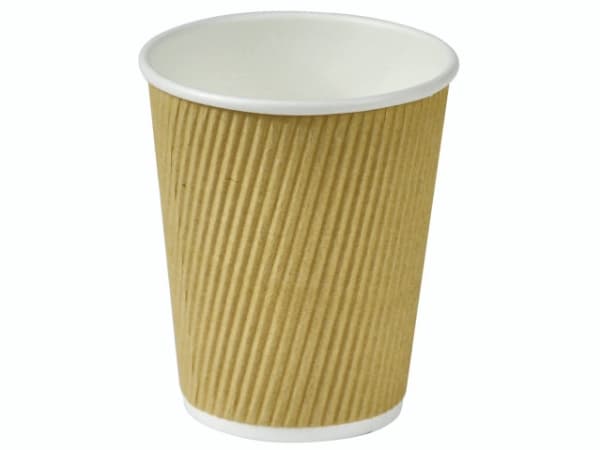 Kaffemuggar av kartong Nature Line 8oz 25cl rippelvägg 500 st/burk - (500 st.)