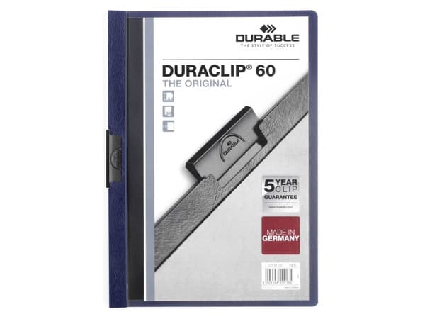 Durable DURACLIP, Blå, 60 ark, A4, 25 styck
