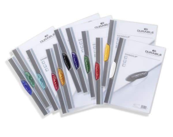 Durable Swingclip, Flerfarget, 30 ark, A4, 25 stykker