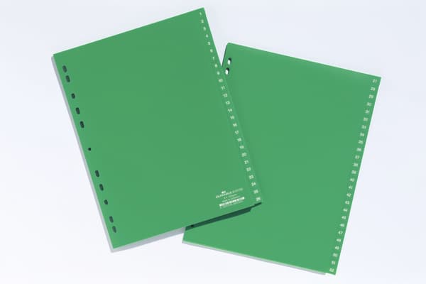 Durable 6157, Numeroitu välilehtihakemisto, Vihreä, Muotokuva, A4, 230 mm, 297 mm