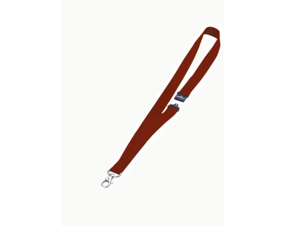 Tekstilhalsbånd Durable 20 mm rød keyhanger