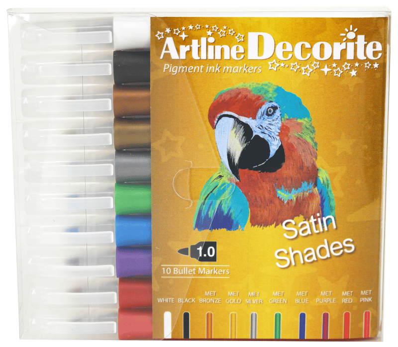 Marker Artline Decorite bullet metallic ass. farver 10-pack