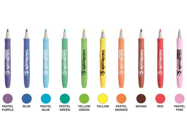 Marker Artline Decorite bullet pastel ass. farver 10-pack