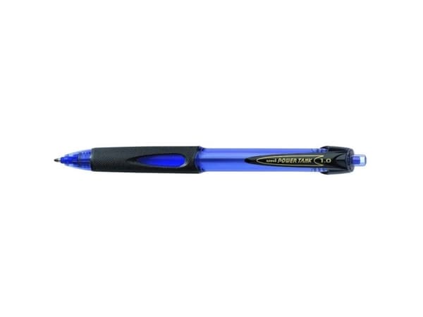 Kuglepen Uni PowerTank m/klik medium 0,4 mm blå SN220 - (12 stk.)