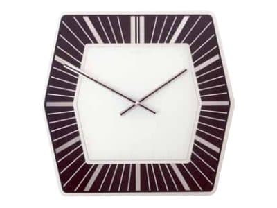 Nextime Hexagon - Klokke - heksagonal - kvarts - veggmonterbar - 43 x 43 cm - svart