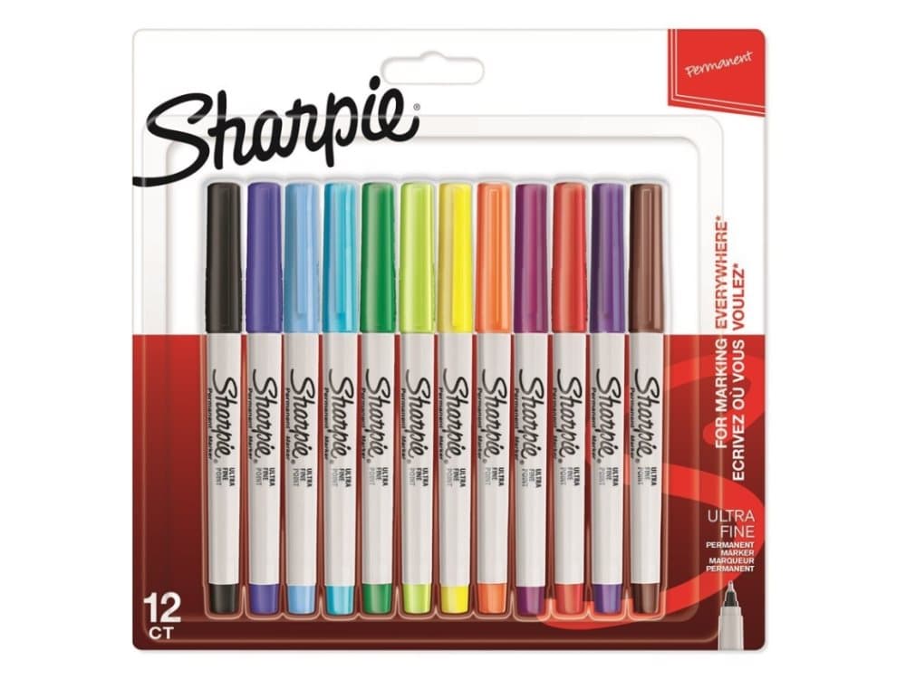 Marker Sharpie Ultra Fine 0,5 mm med 12 stk. ass. farver
