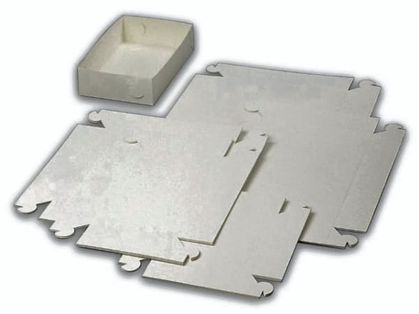 Kageæske fold selv L185xB185xH50mm pap hvid,250 stk/krt