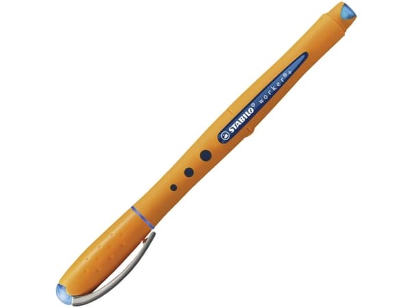 STABILO worker+ medium, Stiftpenna, Blå, Orange, Blå, 0,5 mm, Medium, Ambidextrous