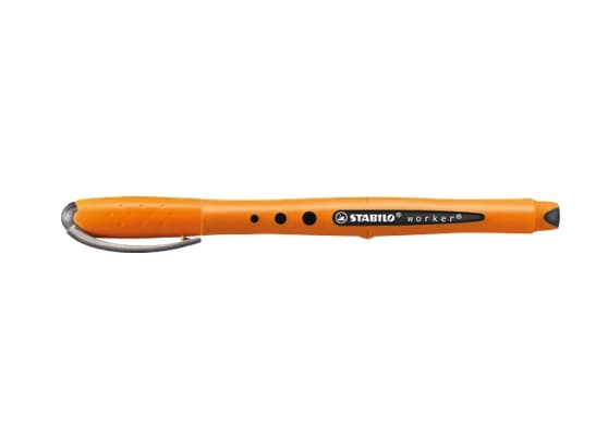 STABILO worker+ medium, Stiftpenna, Svart, Orange, Svart, 0,5 mm, Medium, Ambidextrous