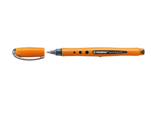 STABILO worker+ medium, Stiftpenna, Svart, Orange, Svart, 0,5 mm, Medium, Ambidextrous