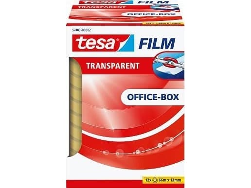 TESA 57403, 66 m, Transparent, Polypropylen (PP), 12 mm, 12 styck