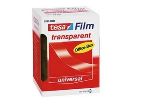 TESA 57406, 66 m, Gjennomsiktig, Polypropylen (PP), Fotoark kartong, Papir, 19 mm, 8 stykker