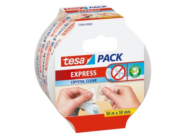 Tesapack express - Dobbelsidig tape 50 m (en pakke 12)