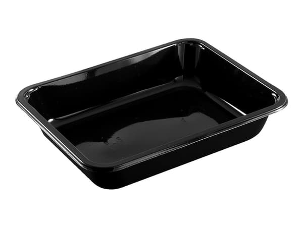 Færch C 2227-1H - Matlagringsbeholder - 1235 ml - rektangulær - avhendbar - svart (en pakke 416)