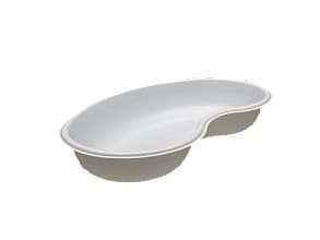 Bakke Nyreformet 25x12.5x4 cm 700 ml PP Hvid steriliserbar engangs,500 stk/krt