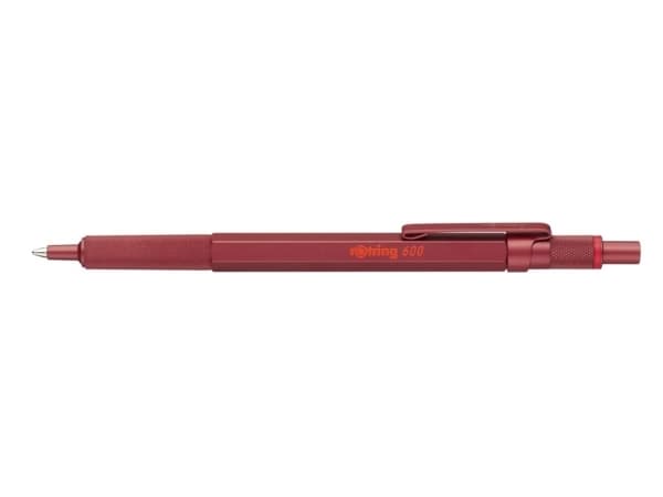 Rotring 600, Klämma, Fastklämbar, indragbar kulspetspenna, Påfyllnadsbar, Svart, 1 styck