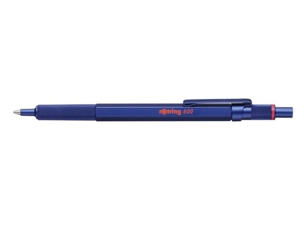 Rotring 600, Klämma, Fastklämbar, indragbar kulspetspenna, Påfyllnadsbar, Svart, 1 styck