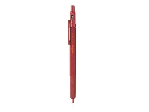 Rotring 600, Rød, Metall, HB, 0,5 mm, Sekskantet, Metall