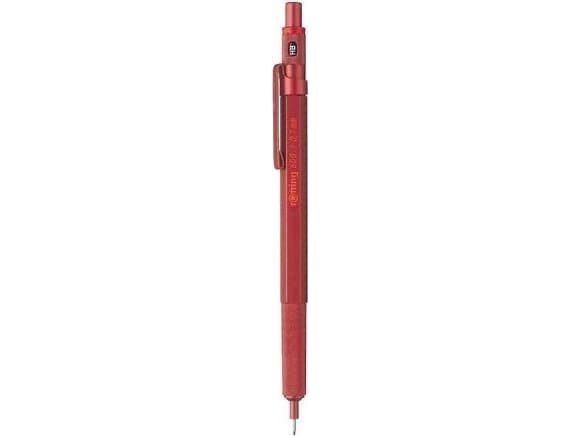 Rotring 600, Rød, Metall, HB, 0,7 mm, Sekskantet, Metall