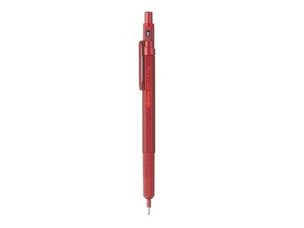 Rotring 600, Rød, Metall, HB, 0,7 mm, Sekskantet, Metall
