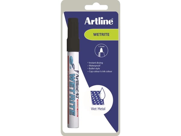 Marker Artline 47 Wetrite 1.5 sort 1-Blister