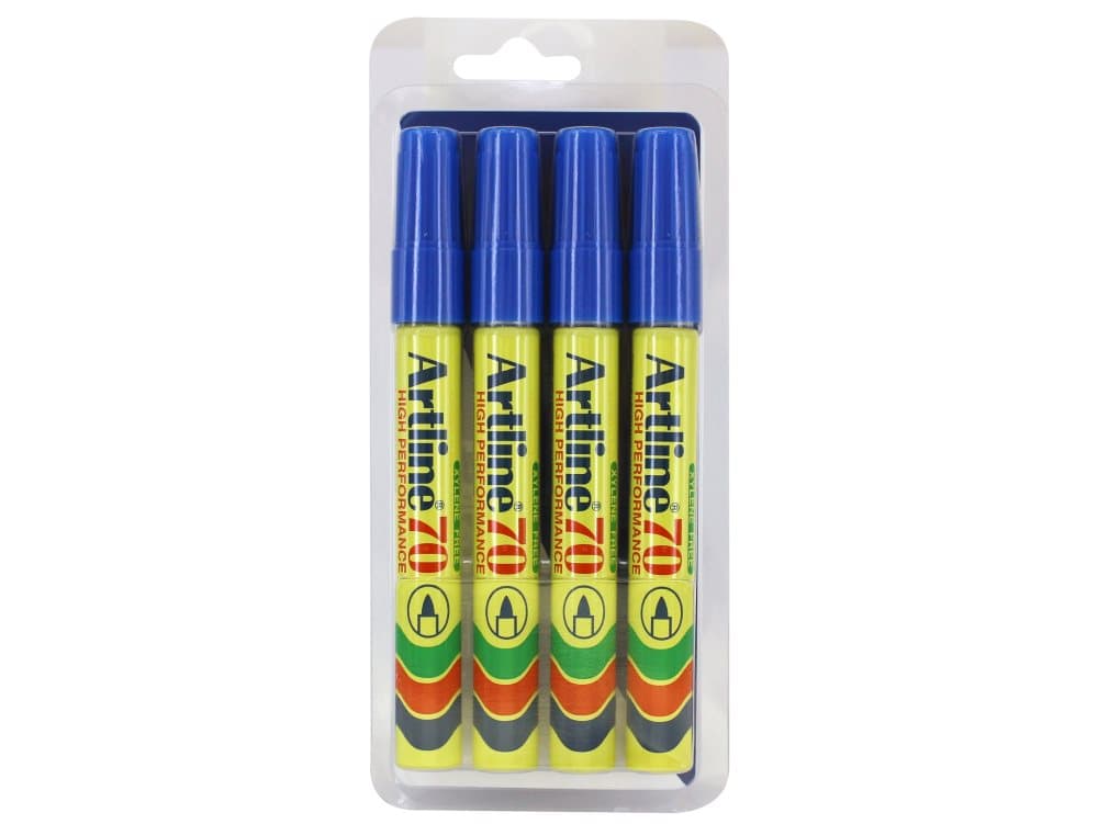 Marker Artline 70 blå 4-Blister