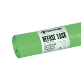 Affaldssække, GreenPolly, genanvendelige, 25 my, grøn, 25 poser, 70 l