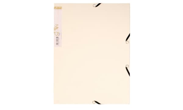 Elastisk mapp exacompta forever, a4, 3 flikar, beige/brun