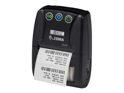 Zebra ZQ210 - Kvitteringsskriver - direkte termisk - Rull (5,8 cm) - 203 dpi - opptil 50 mm/sek. - USB 2.0, NFC, Bluetooth 2.1 EDR, Bluetooth 4.1 LE Sort