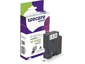 Wecare connect - White background with black letters - Rulle (0,9 cm x 7 m) 1 rulle (rullar) bandpatron - för DYMO LabelMANAGER 150, 200, 300, 350, 4