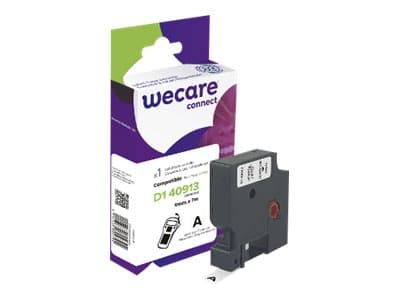 Wecare connect - White background with black letters - Rulle (0,9 cm x 7 m) 1 rulle (rullar) bandpatron - för DYMO LabelMANAGER 150, 200, 300, 350, 4