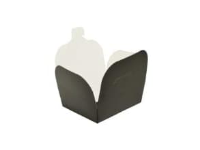 Takeaway box 500 ml 89x109x48 mm PE-belagd Matt svart,60 st/ps - (60 st)