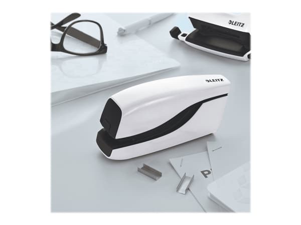 Leitz WOW 5566 - Elektrisk stiftemaskin - 10 ark / 1 mm - E1 - plast, metall - hvit