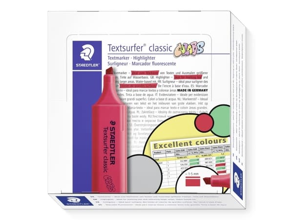 Staedtler Textsurfer classic 364 C, 1 stykker, Rød