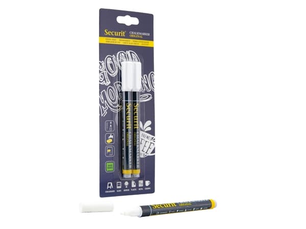 Chalkmarker Securit® original kridtmarker hvid 1-2 mm