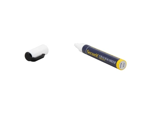 Tuschpen 1 stk Securit medium 2-6 mm Hvid,stk