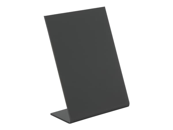 Securit® L-formet A7 akryl bordskilt i sort