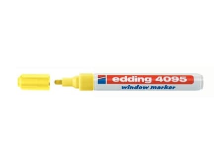 edding 4095 window - Markering - för glas - neongul - vattenbaserat bläck - 2-3 mm