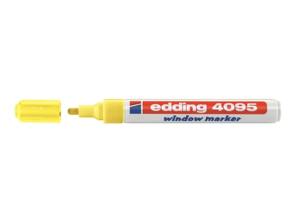 edding 4095 window - Markering - för glas - neongul - vattenbaserat bläck - 2-3 mm