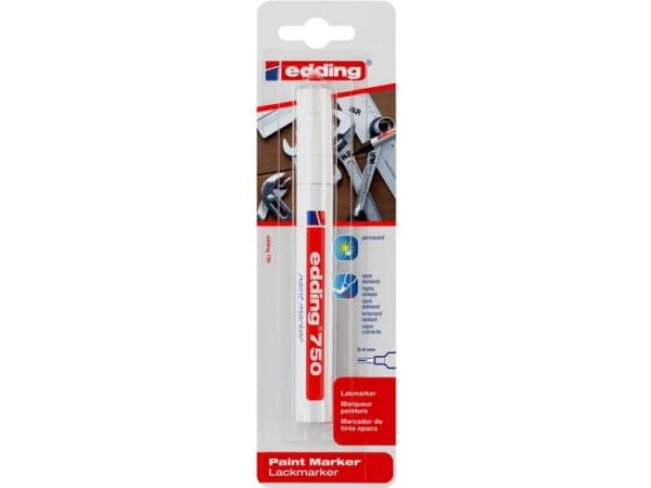 edding 750 paint - Markering - permanent - vit - pigmentbläck - 2-4 mm
