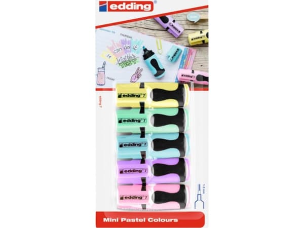 Edding Highlighter edding 7 Mini 4-7-5-1099 Gul, orange, rosa, ljusblå, ljusgrön 1 mm, 3 mm 1 st