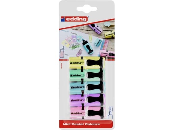Edding Highlighter edding 7 Mini 4-7-5-1099 Gul, orange, rosa, ljusblå, ljusgrön 1 mm, 3 mm 1 st