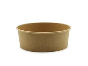 Salatskål Catersource rund 500 ml Ø150 mm x 45 mm brun kraft med PE,50 stk/ps - (50 stk.)