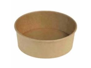 Salatskål Catersource rund 750ml Ø148mmx61mm brun kraft med PE,6 ps x 50 stk/krt