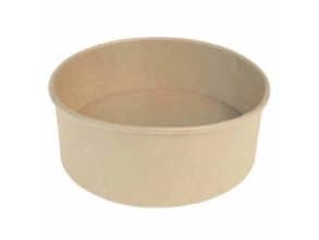 Salatskål Catersource rund 1000ml Ø148mmx78mm brun kraft med PE,50 stk/ps - (50 stk.)