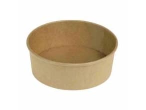 Salatskål Catersource rund 1300 ml Ø184 mm x 70 mm brun kraft med PE,6 ps x 50 stk/krt